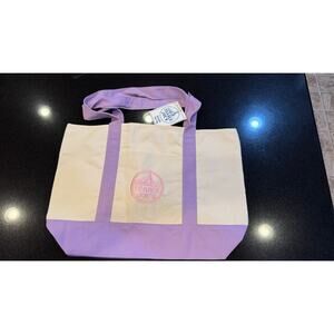 2 Large New  w/Tag Pastel Purple Trader Joes Canvas 20" X 14" Reusable Tote Bag